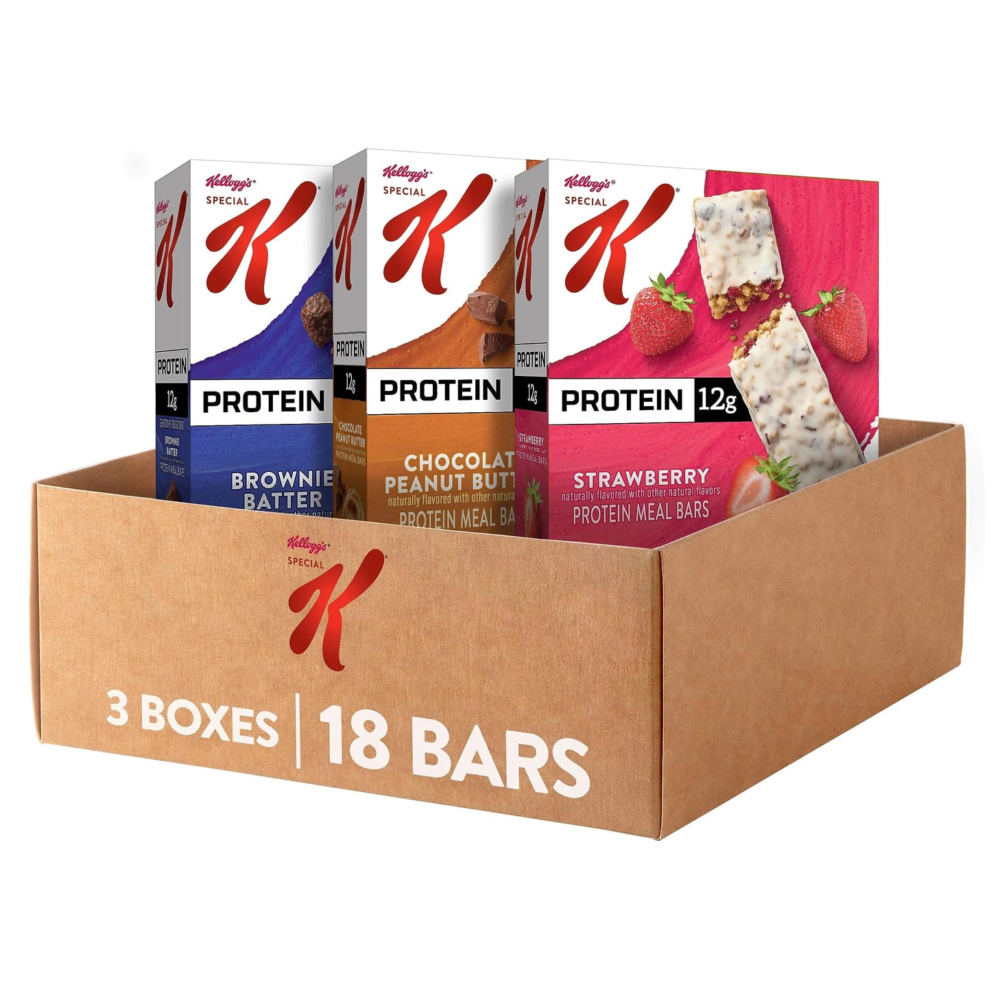 Special K Bar Protein Meal Bars 12g Protein (3 Boxes 18 Bars)