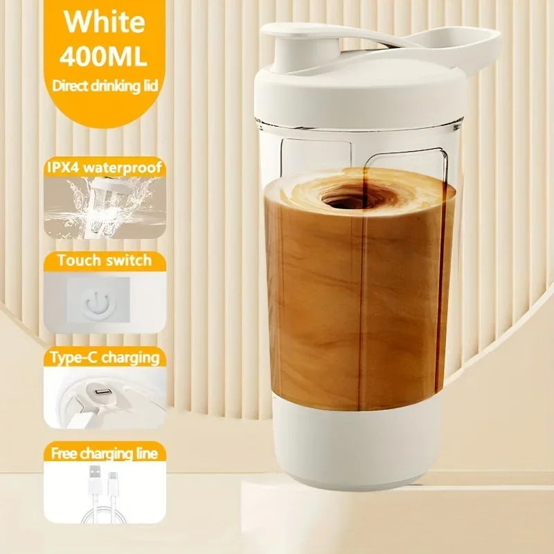 New 650ml USB Electric Portable Whey Protein Shaker bottle Fully Automatic Stirring Cup Rechargeable