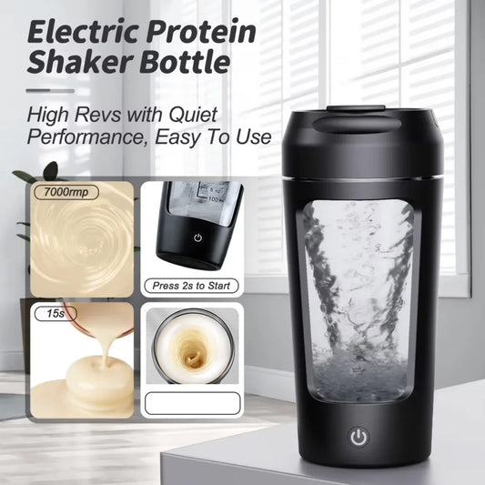 New 650ml USB Electric Portable Whey Protein Shaker bottle Fully Automatic Stirring Cup Rechargeable