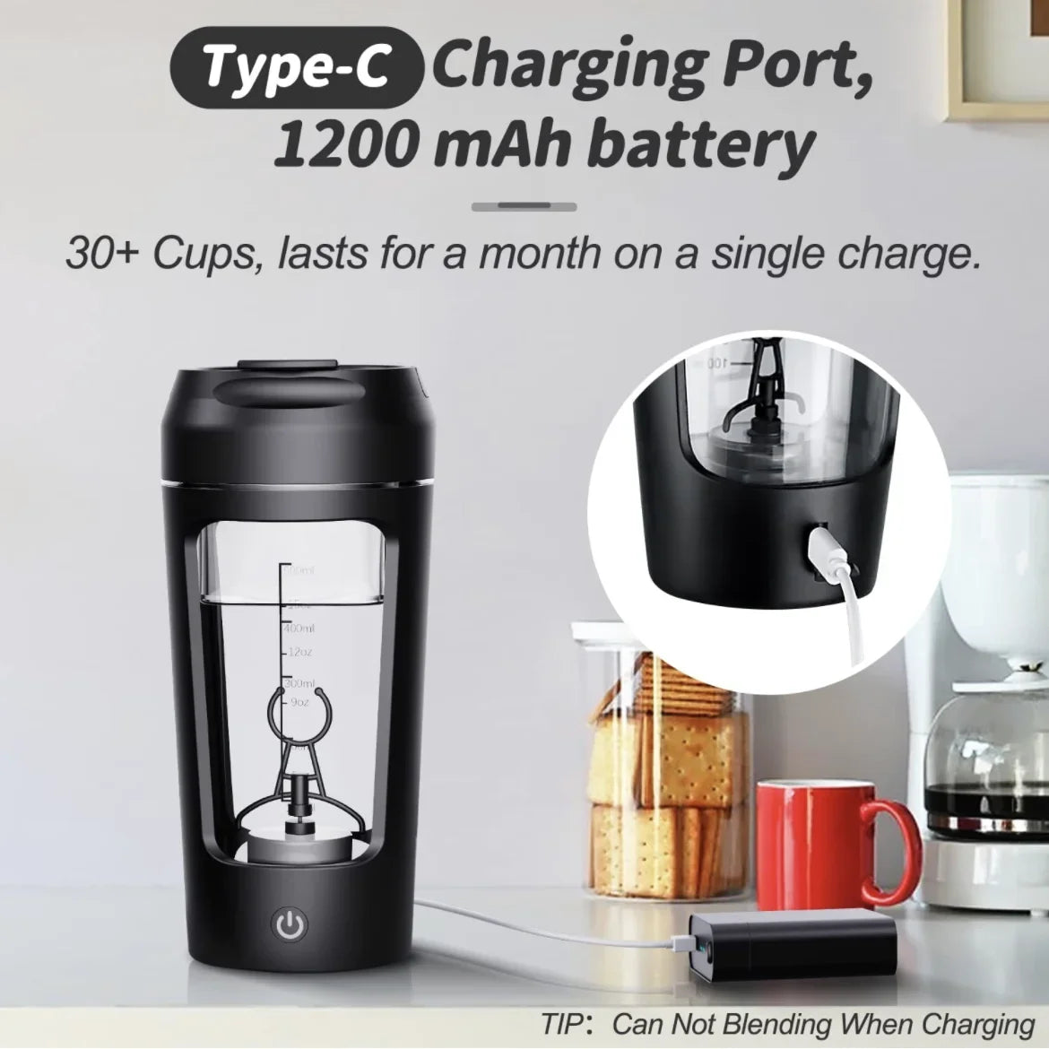 New 650ml USB Electric Portable Whey Protein Shaker bottle Fully Automatic Stirring Cup Rechargeable